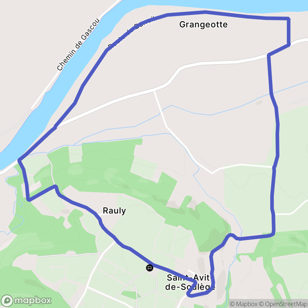 Saint-Avit-de-Soulège : carte du parcours de randonnée - France