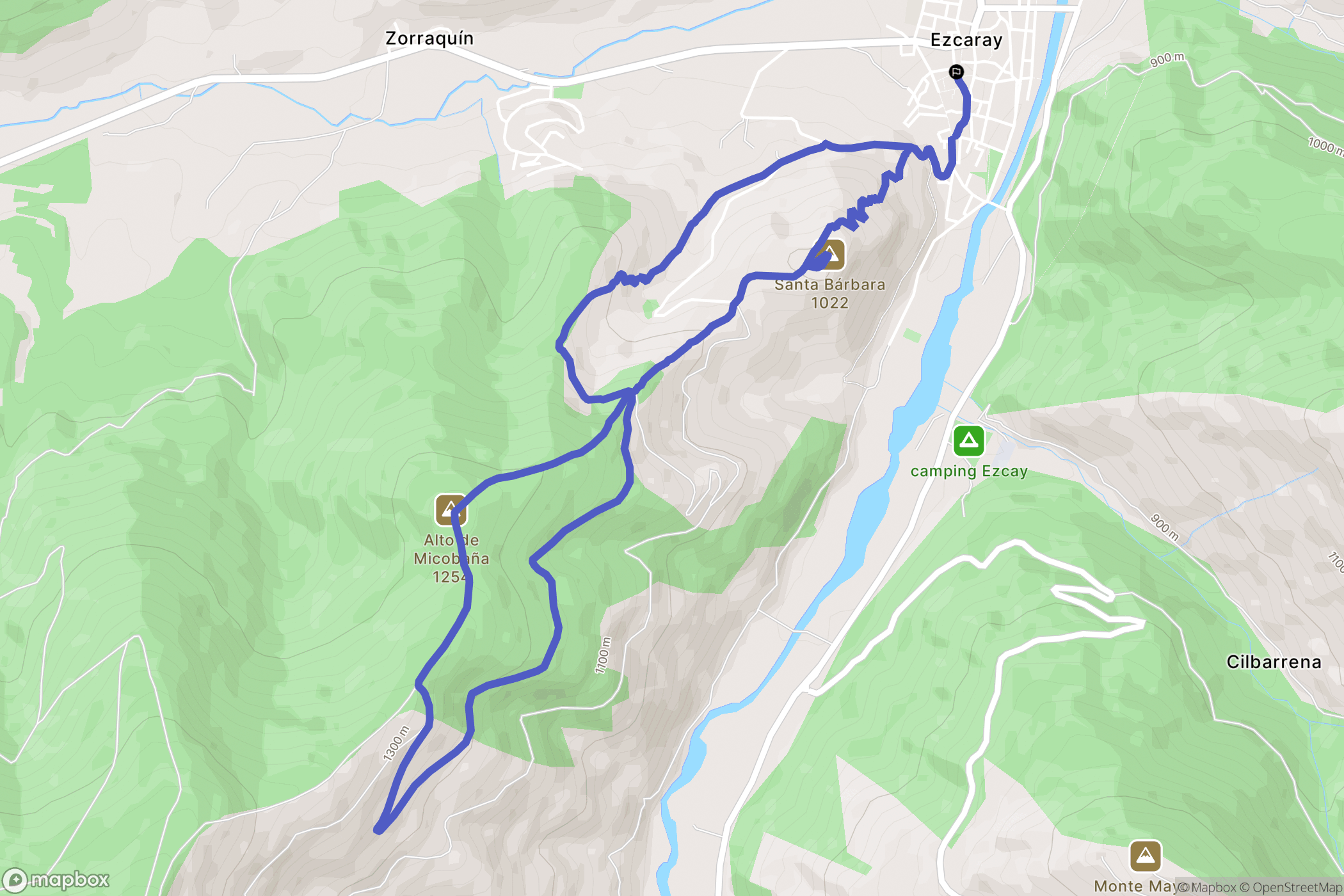 Ezcaray : carte du parcours de randonnée - Spain
