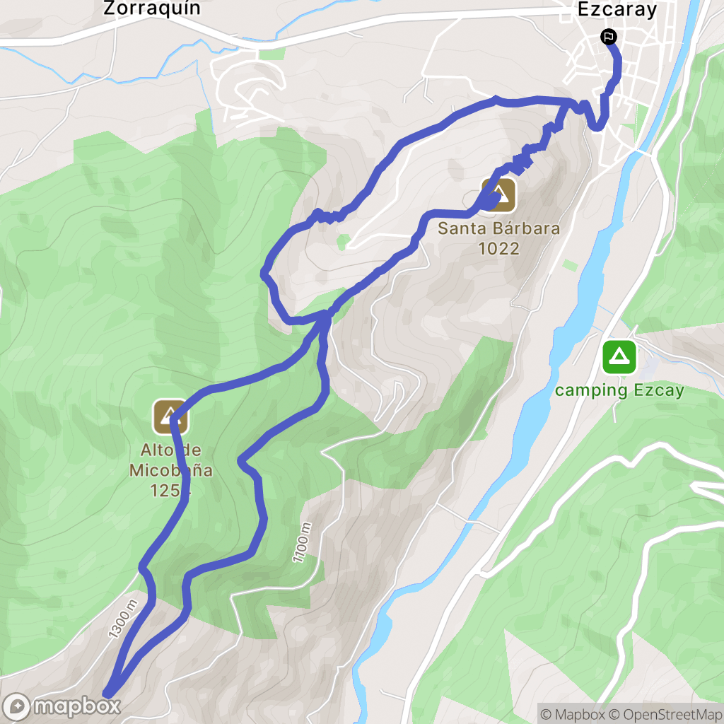 Ezcaray : carte du parcours de randonnée - Spain