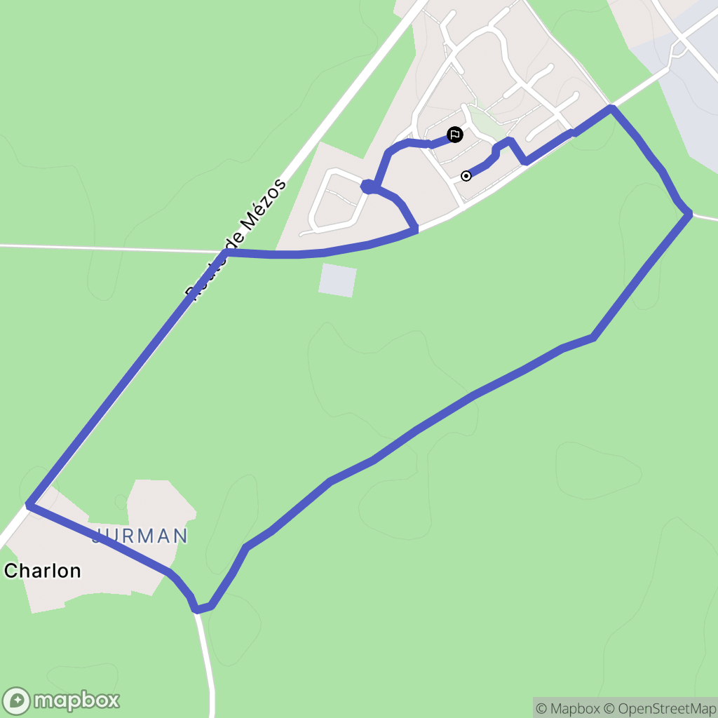 Escource : carte du parcours de randonnée - France