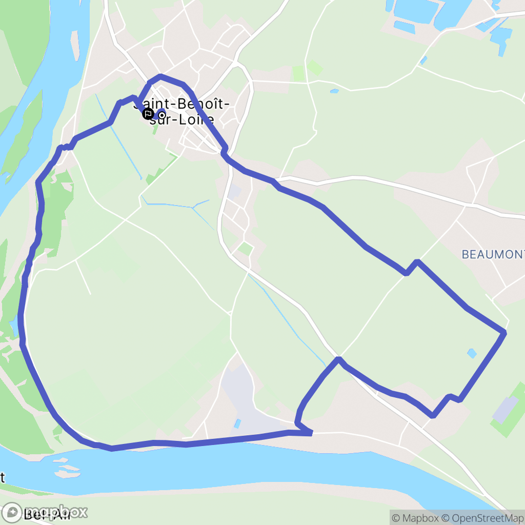 Saint-Benoît-sur-Loire : carte du parcours de randonnée - France