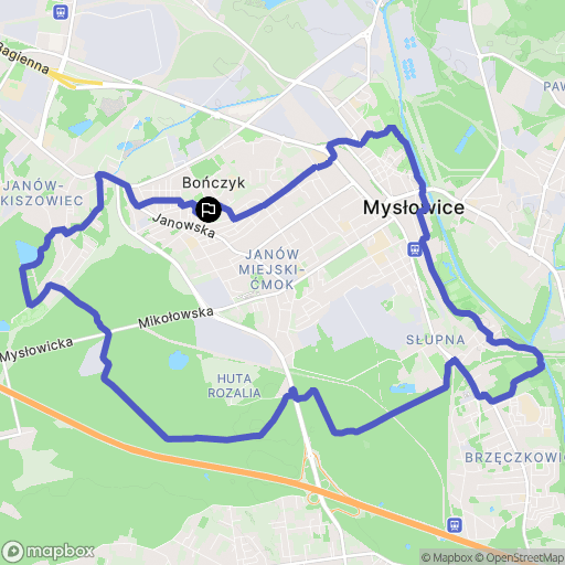 Mysłowice: mapa trasy - Poland
