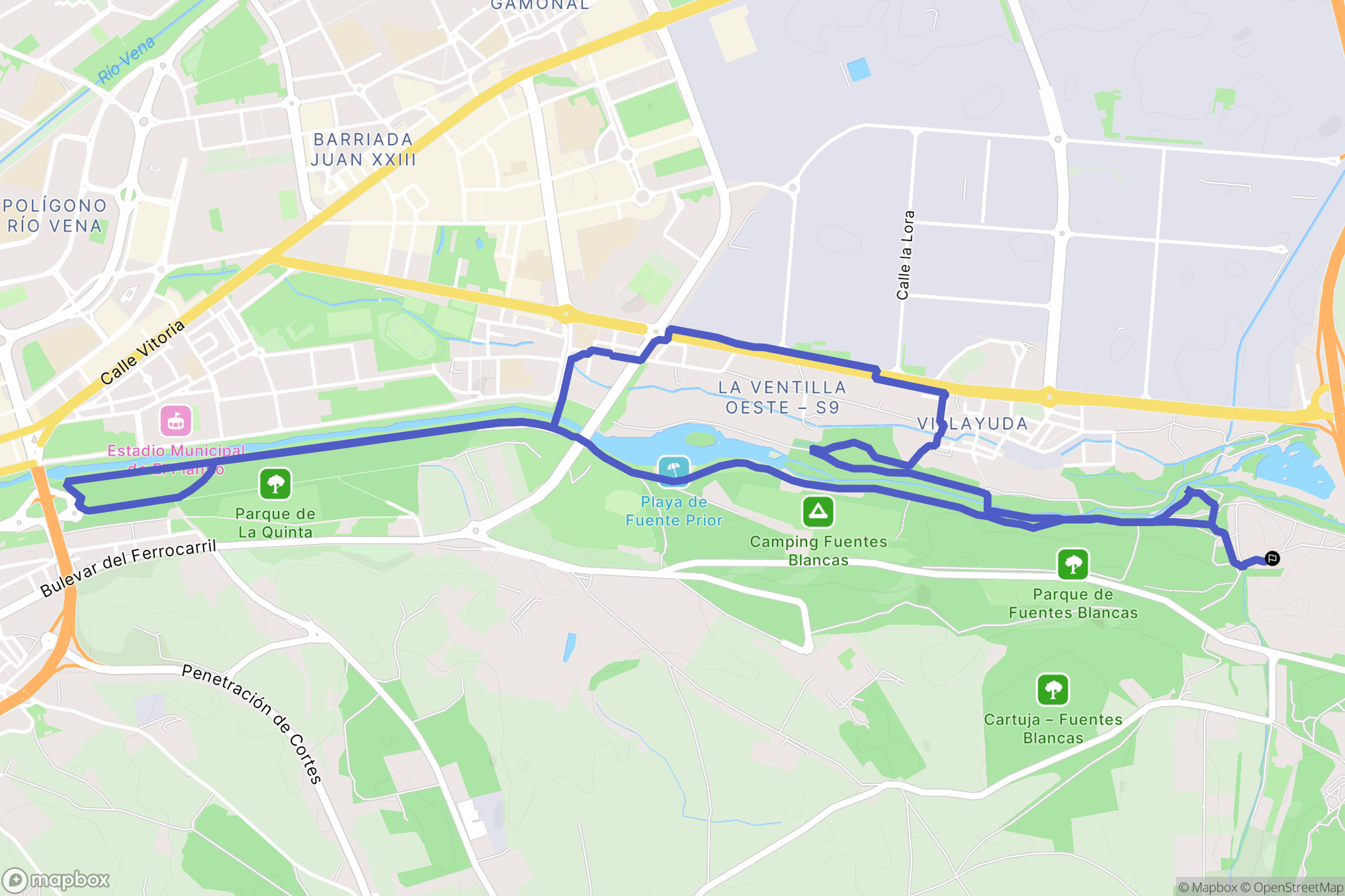 Burgos : carte du parcours de randonnée - Spain