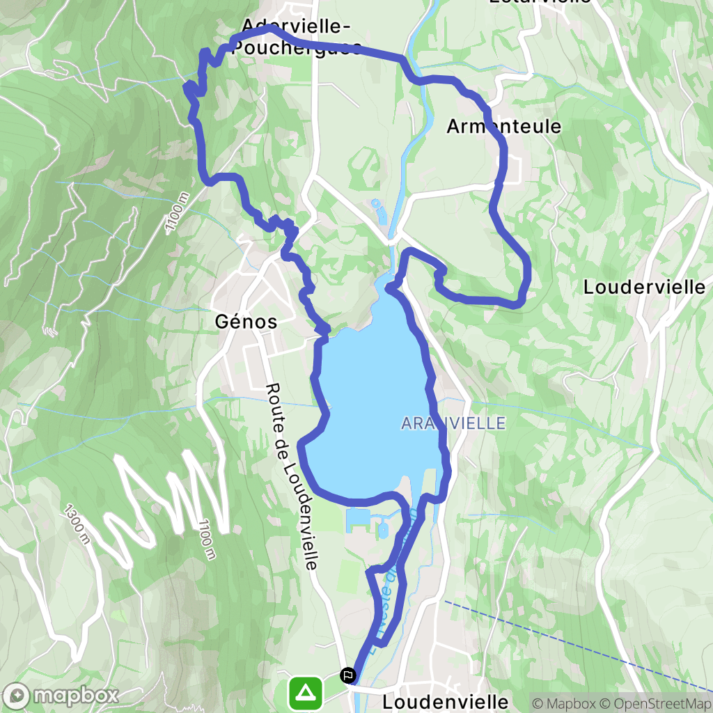 Loudenvielle : carte du parcours de randonnée - France