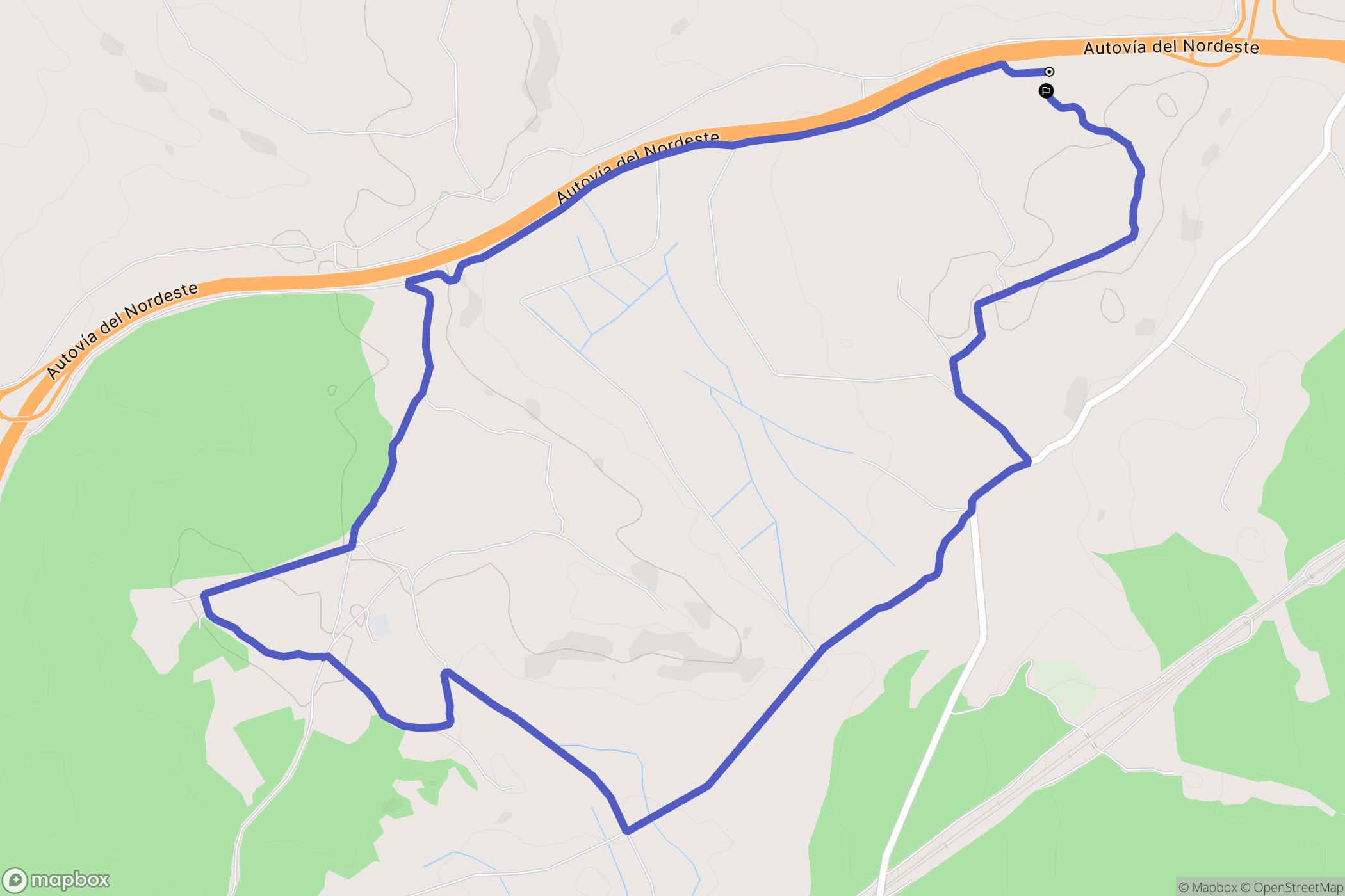 Alcolea del Pinar : carte du parcours de randonnée - Spain