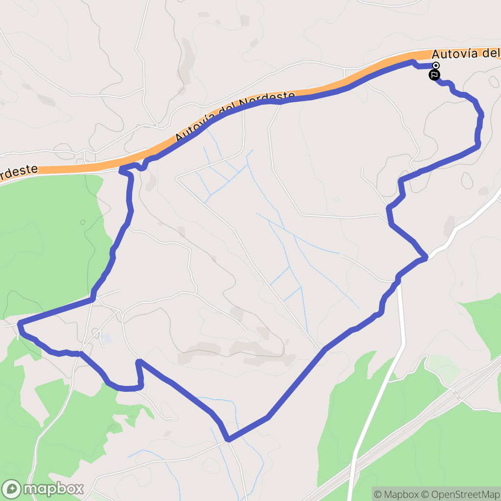 Alcolea del Pinar : carte du parcours de randonnée - Spain