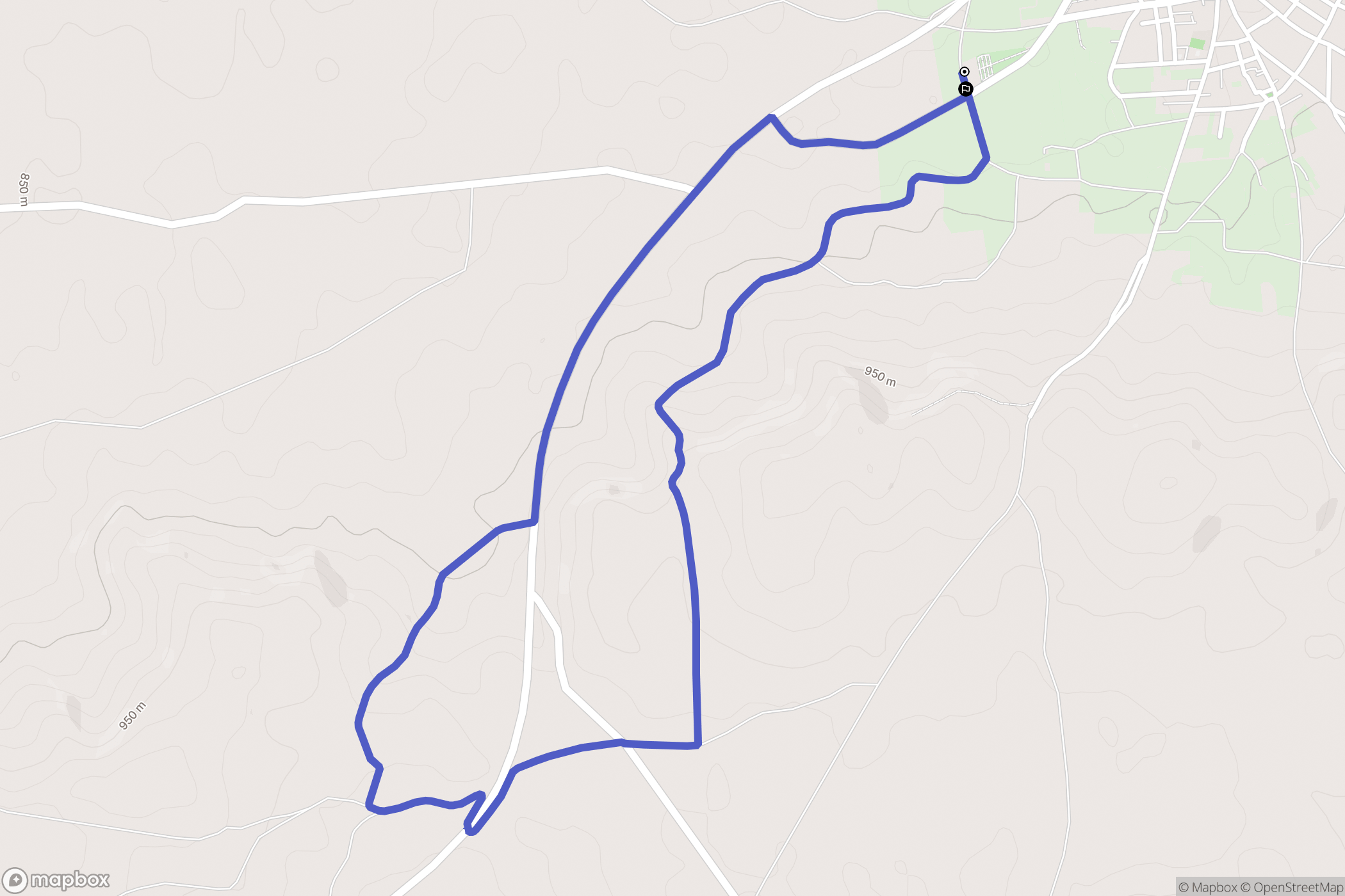 Palomares del Campo : carte du parcours de randonnée - Spain