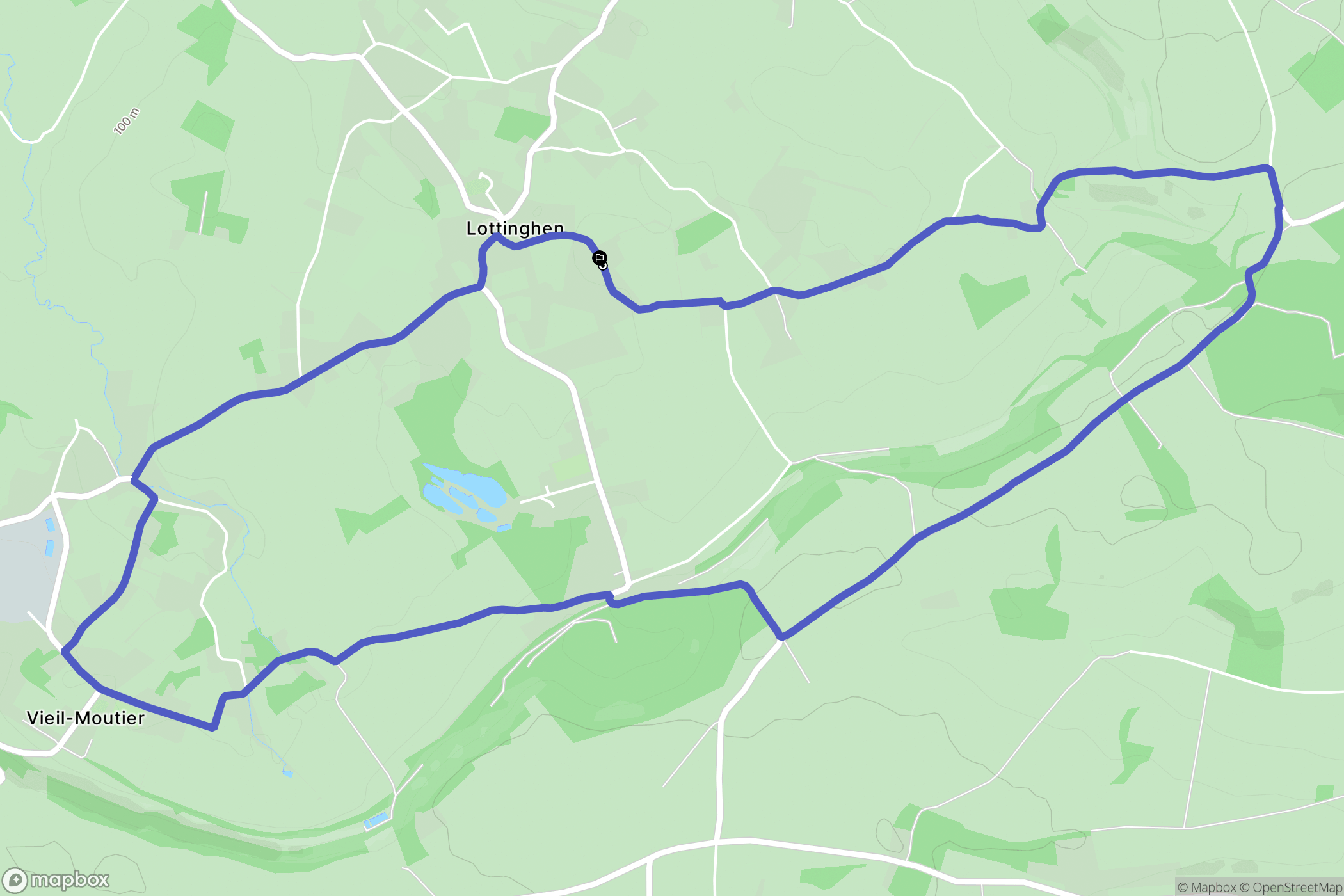 Lottinghen : carte du parcours de randonnée - France