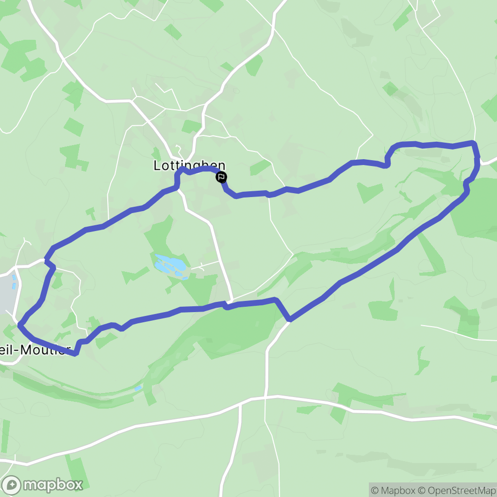 Lottinghen : carte du parcours de randonnée - France