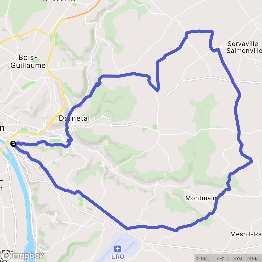 Bonsecours : carte du parcours de randonnée - France