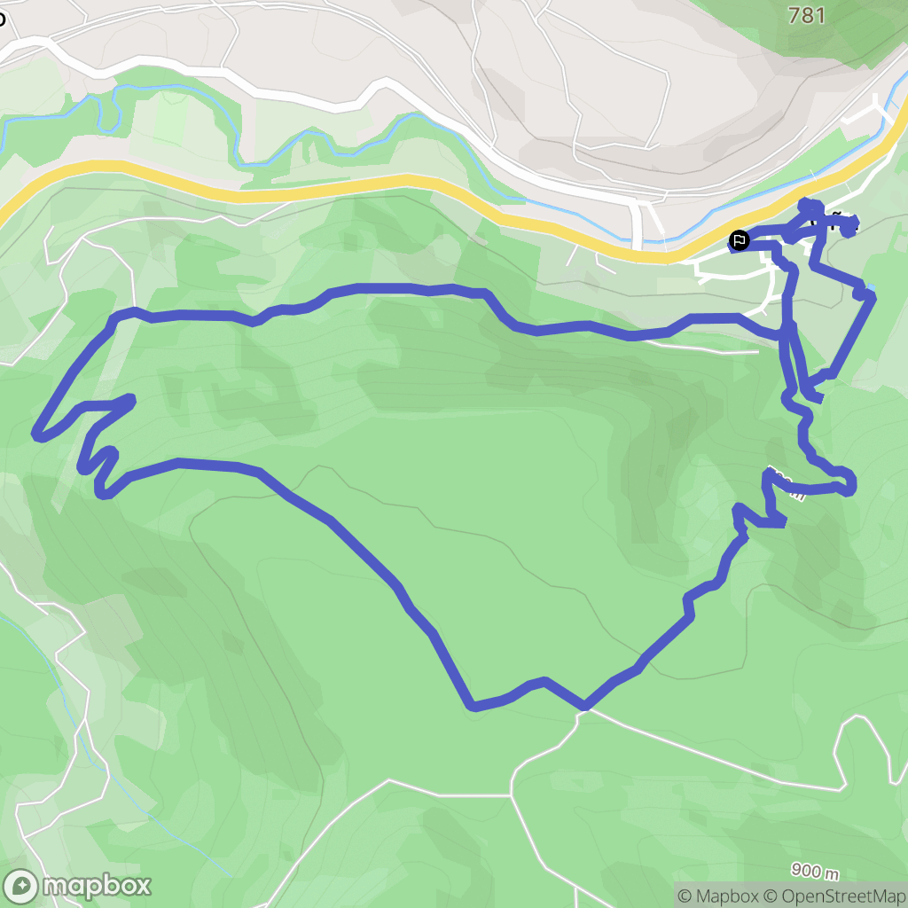 Oña : carte du parcours de randonnée - Spain