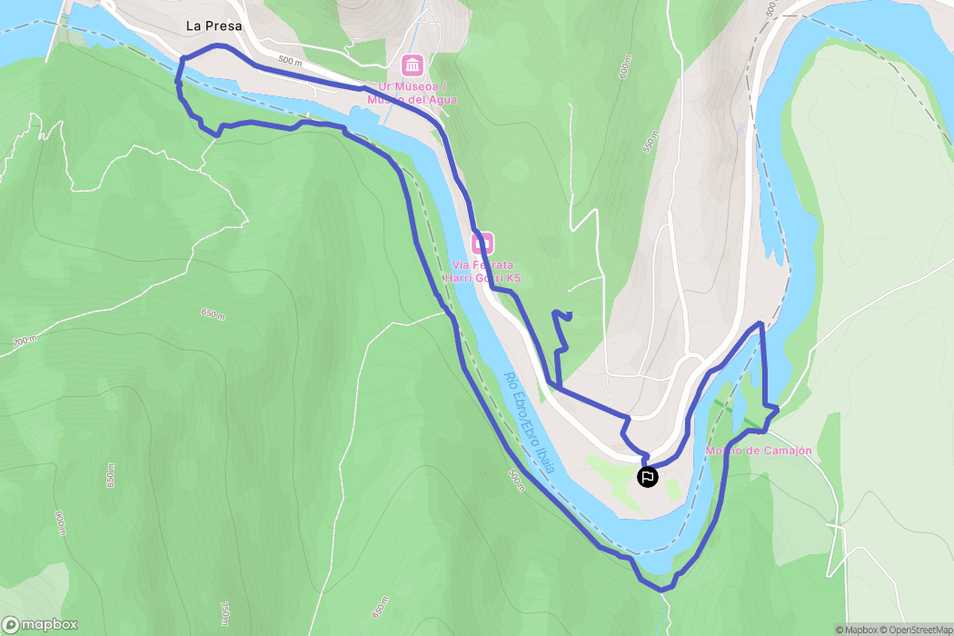 Sobrón : carte du parcours de randonnée - Spain