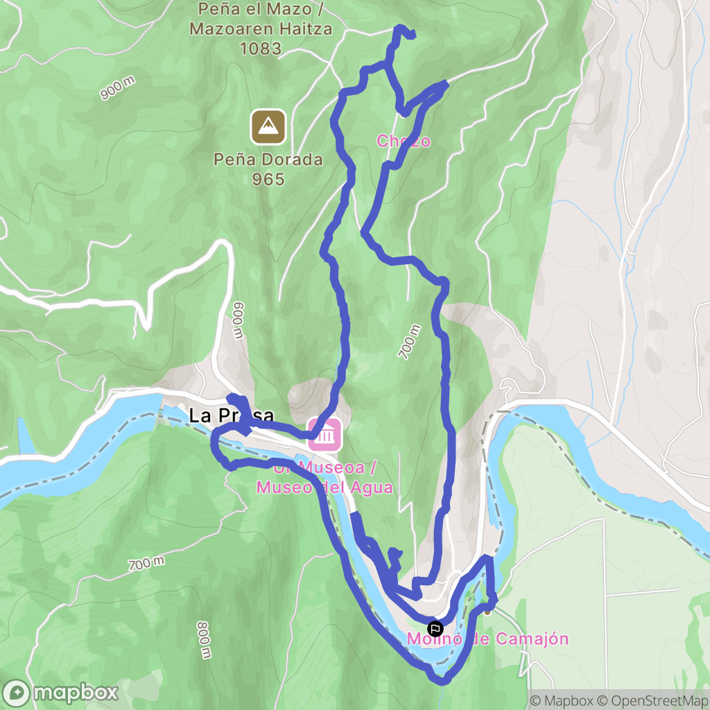 Sobrón : carte du parcours de randonnée - Spain