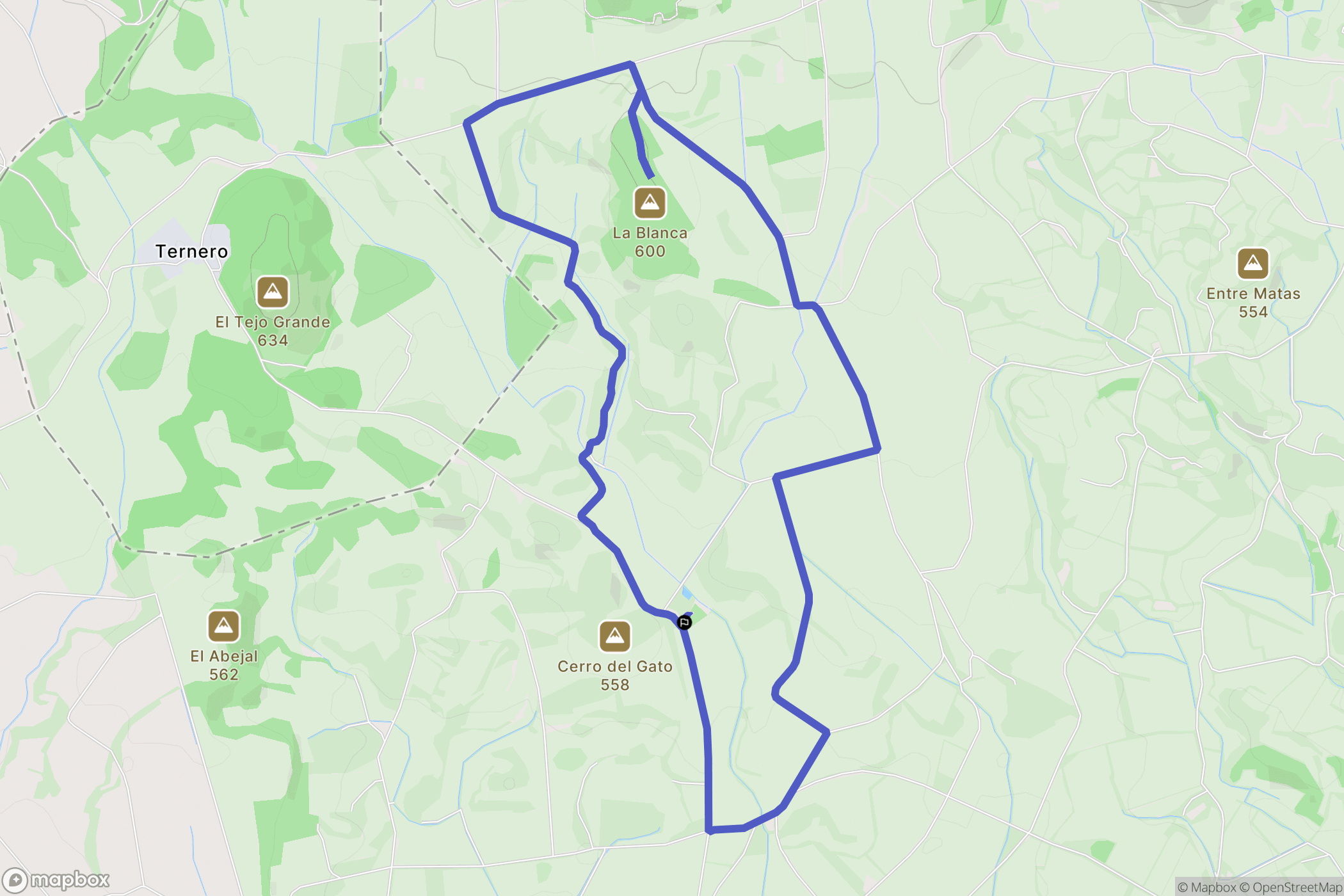 Anguciana : carte du parcours de randonnée - Spain