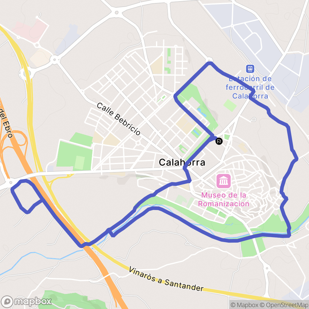 Calahorra : carte du parcours de randonnée - Spain