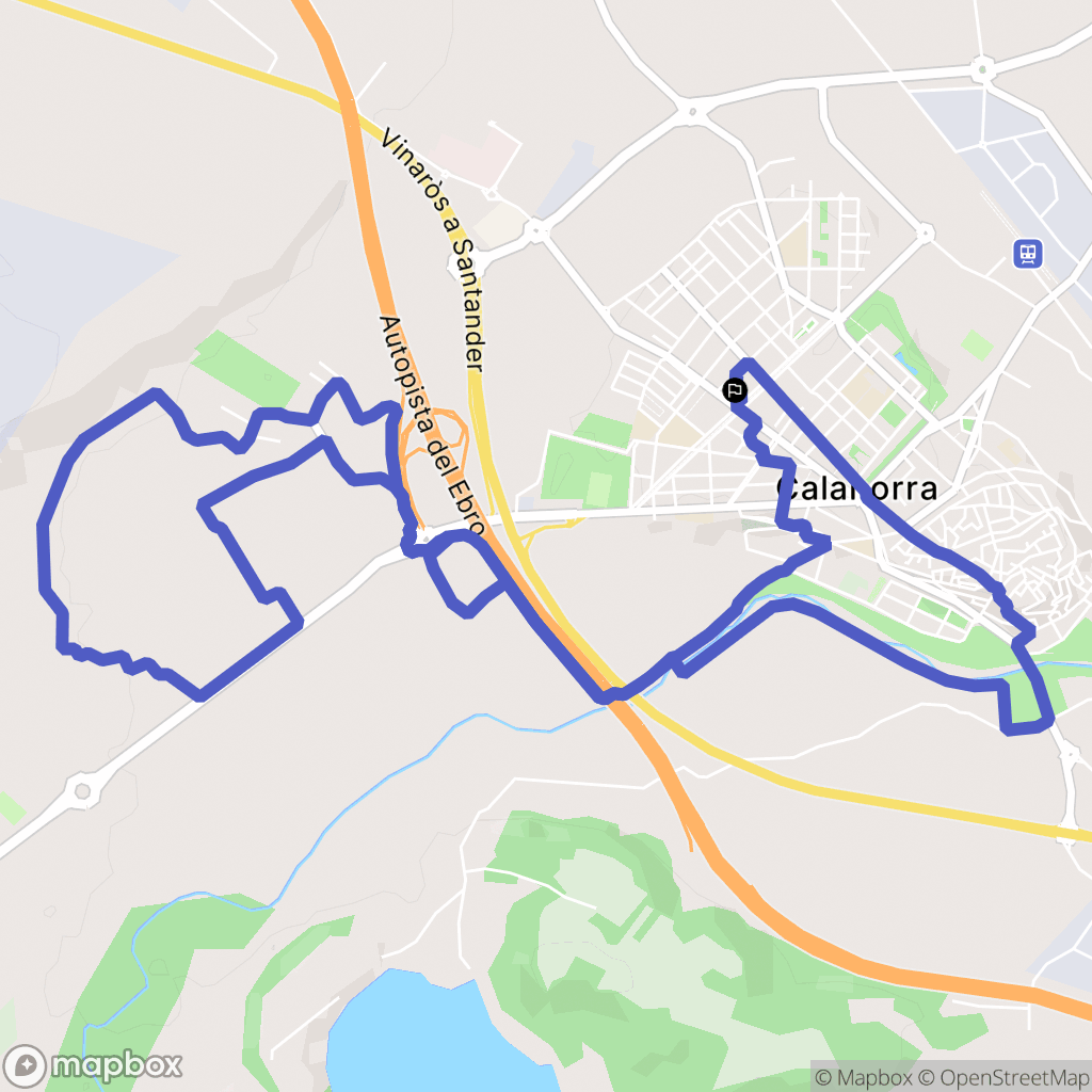 Calahorra : carte du parcours de randonnée - Spain