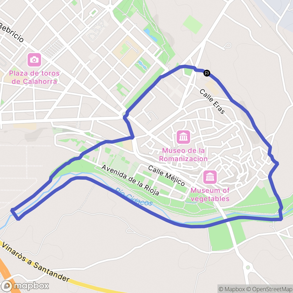 Calahorra : carte du parcours de randonnée - Spain