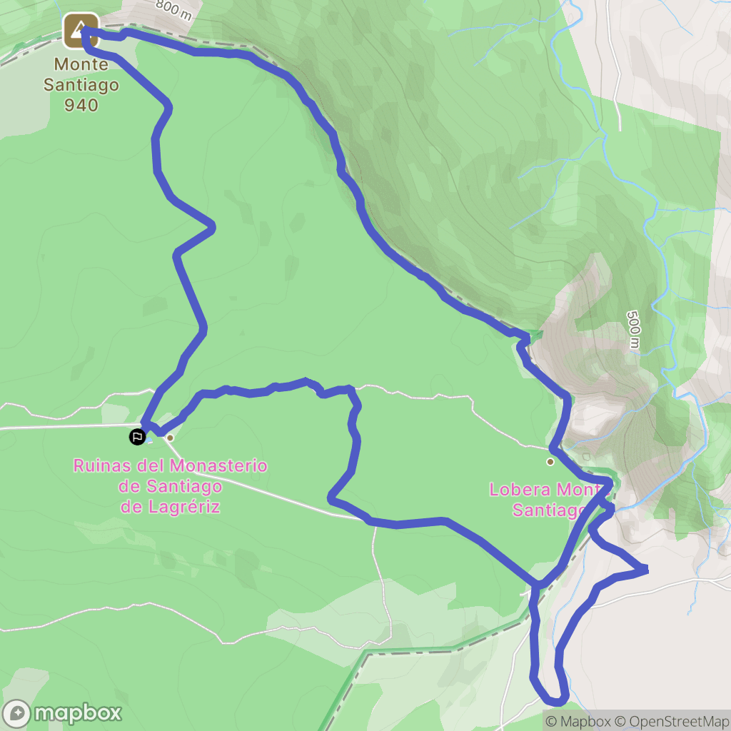 Murita : carte du parcours de randonnée - Spain