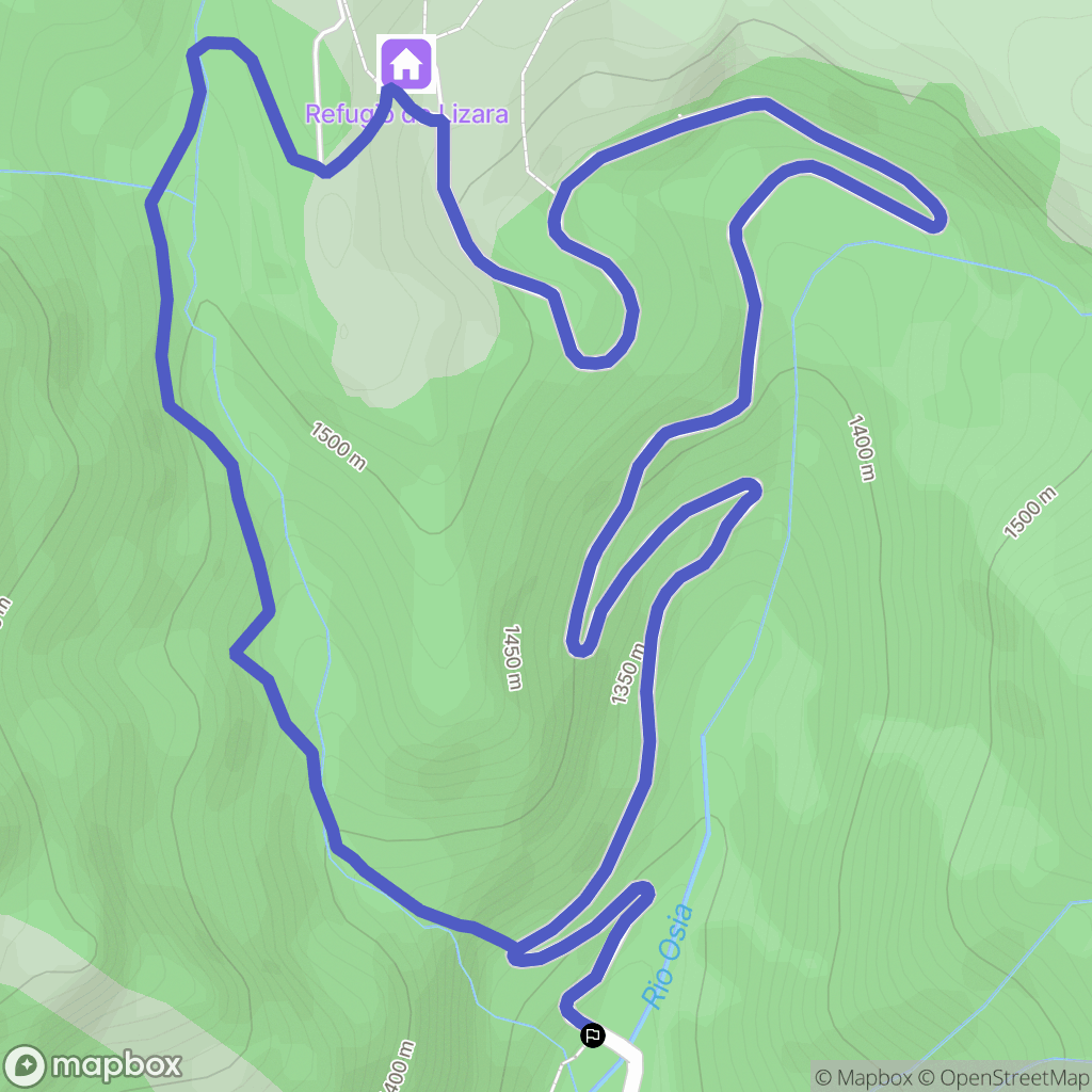 Aragüés del Puerto : carte du parcours de randonnée - Spain