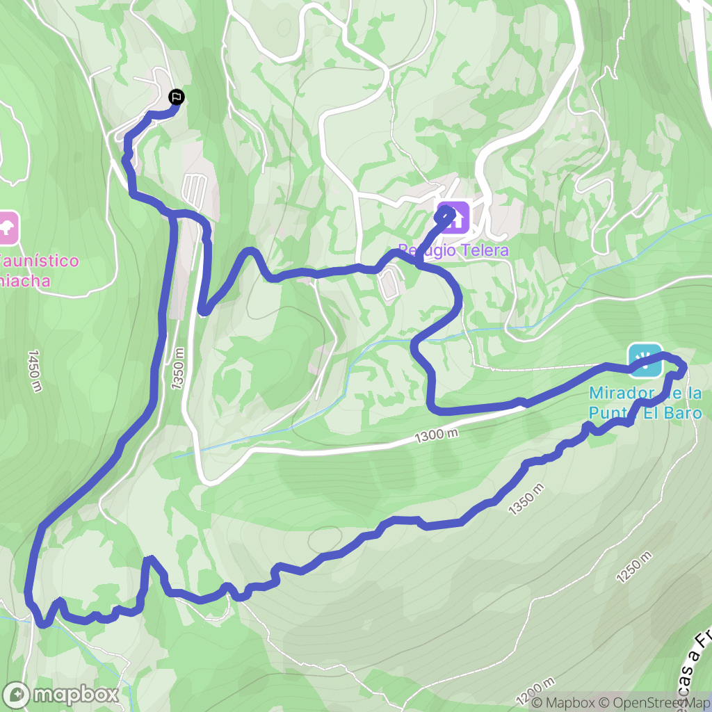 Piedrafita de Jaca : carte du parcours de randonnée - Spain