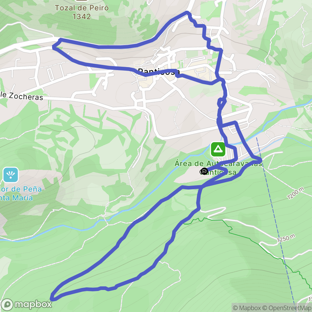Panticosa : carte du parcours de randonnée - Spain