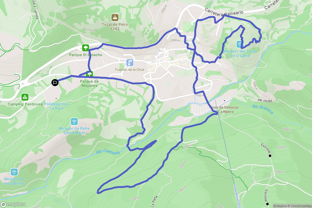 Panticosa : carte du parcours de randonnée - Spain