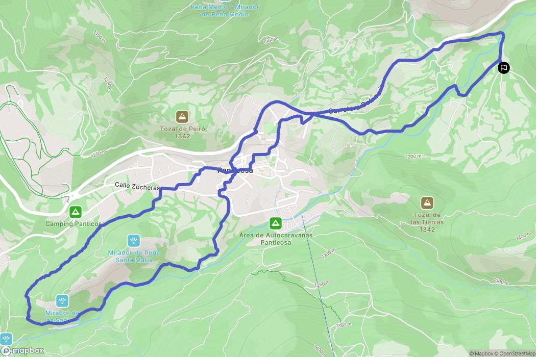 Panticosa : carte du parcours de randonnée - Spain