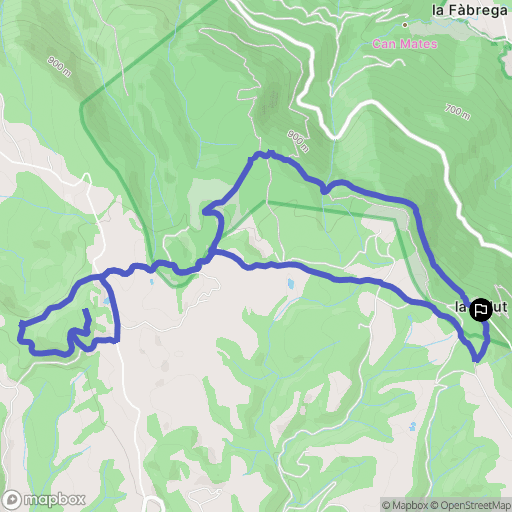Sant Feliu de Pallerols : carte du parcours de randonnée - Spain