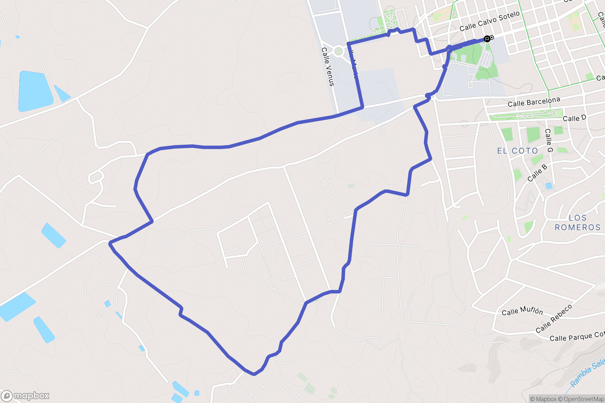 Las Torres de Cotillas : carte du parcours de randonnée - Spain