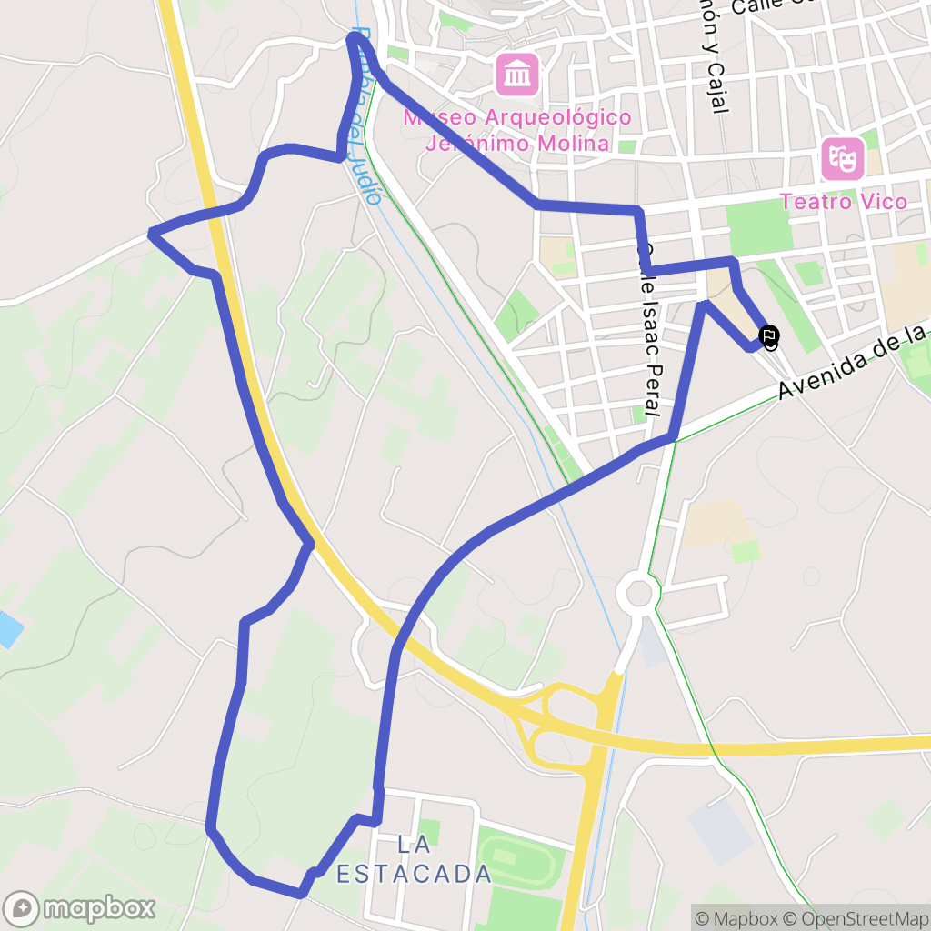 Jumilla : carte du parcours de randonnée - Spain