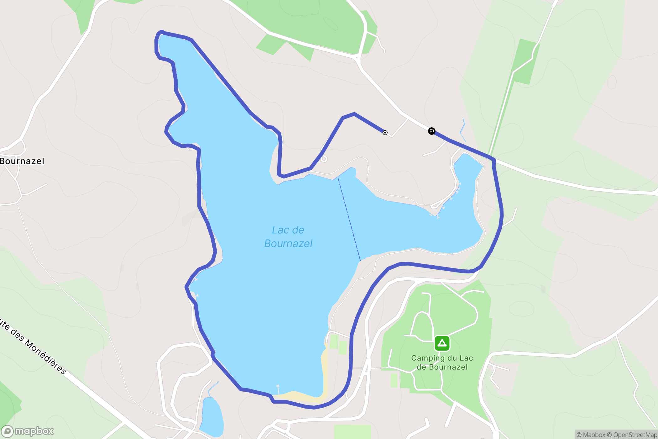 Saint-Jal : carte du parcours de randonnée - France