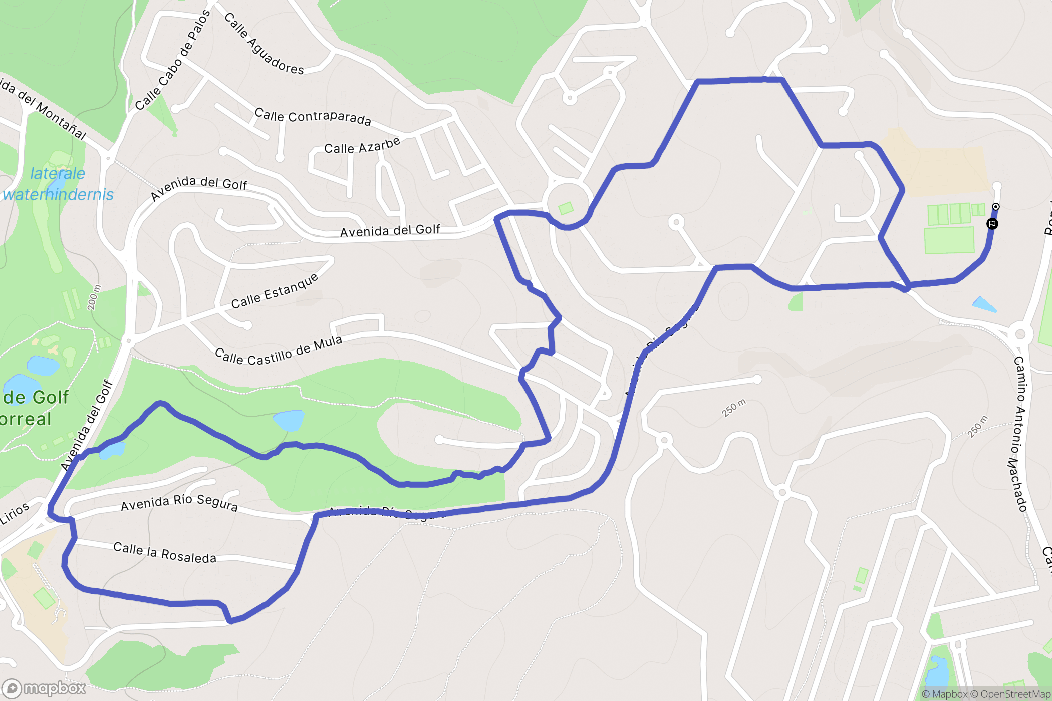 Altorreal : carte du parcours de randonnée - Spain