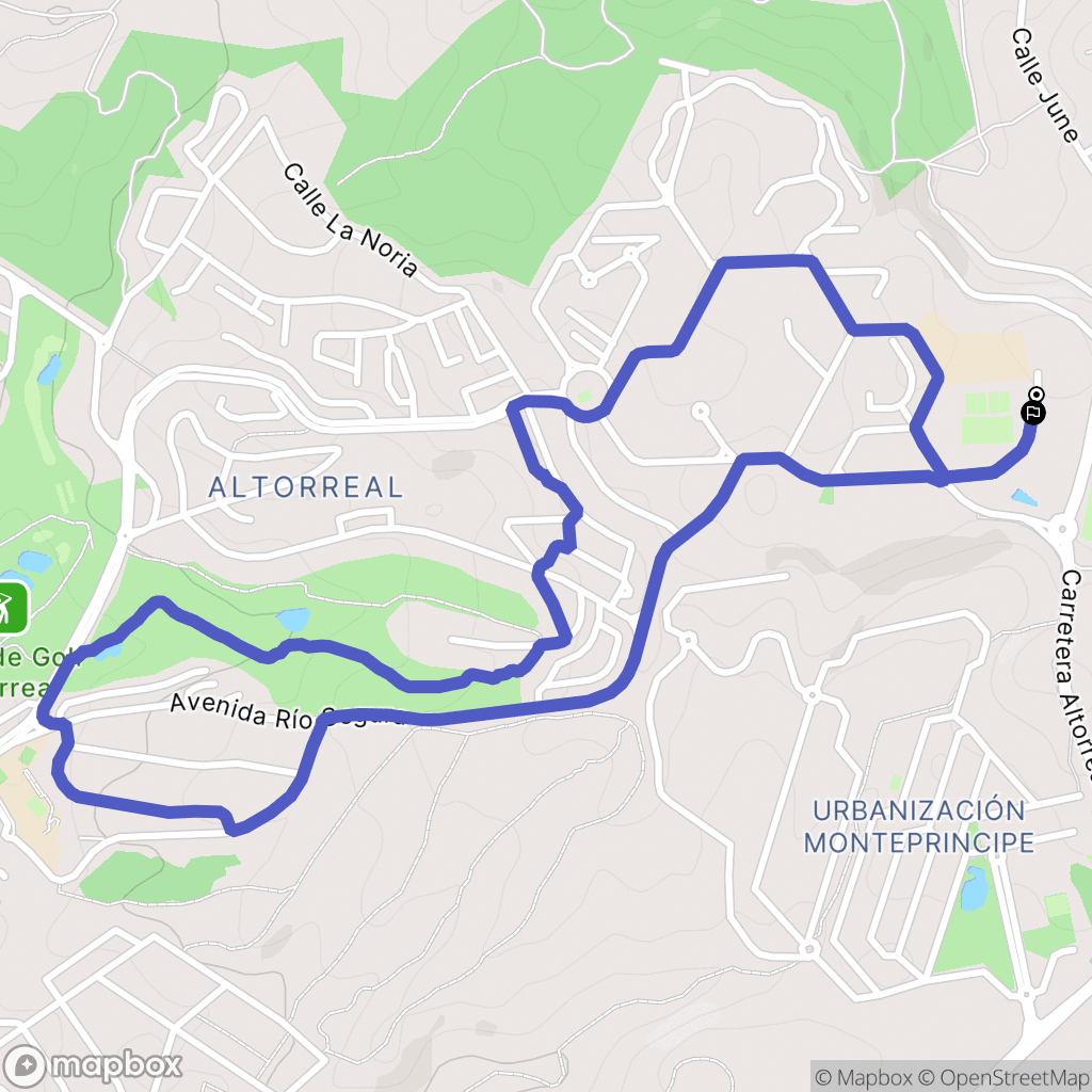 Altorreal : carte du parcours de randonnée - Spain