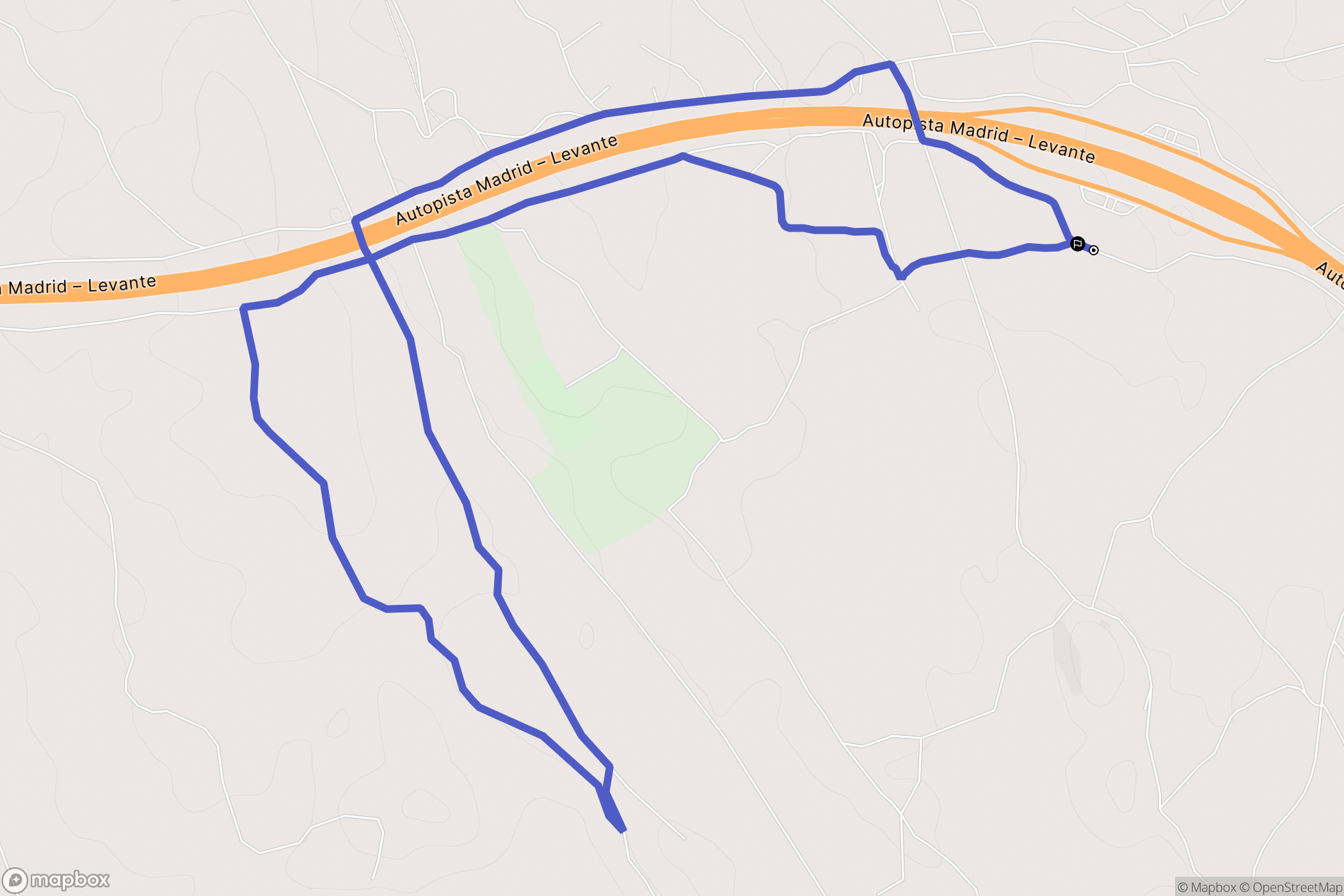 Santa María de los Llanos : carte du parcours de randonnée - Spain