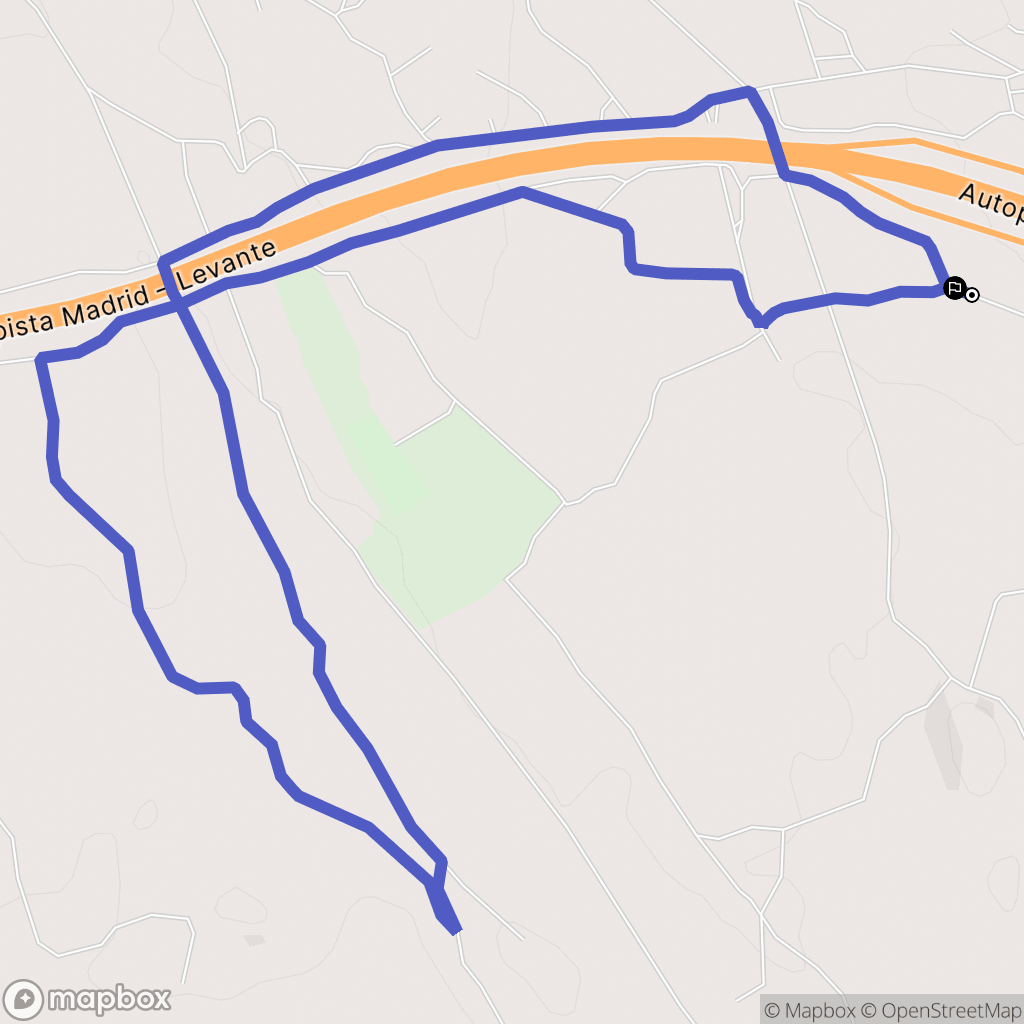 Santa María de los Llanos : carte du parcours de randonnée - Spain