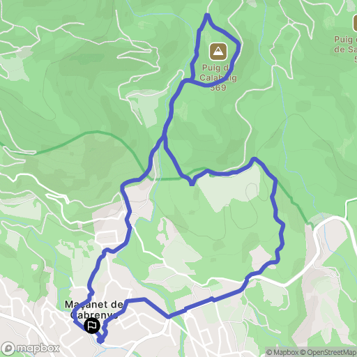 Maçanet de Cabrenys : carte du parcours de randonnée - Spain