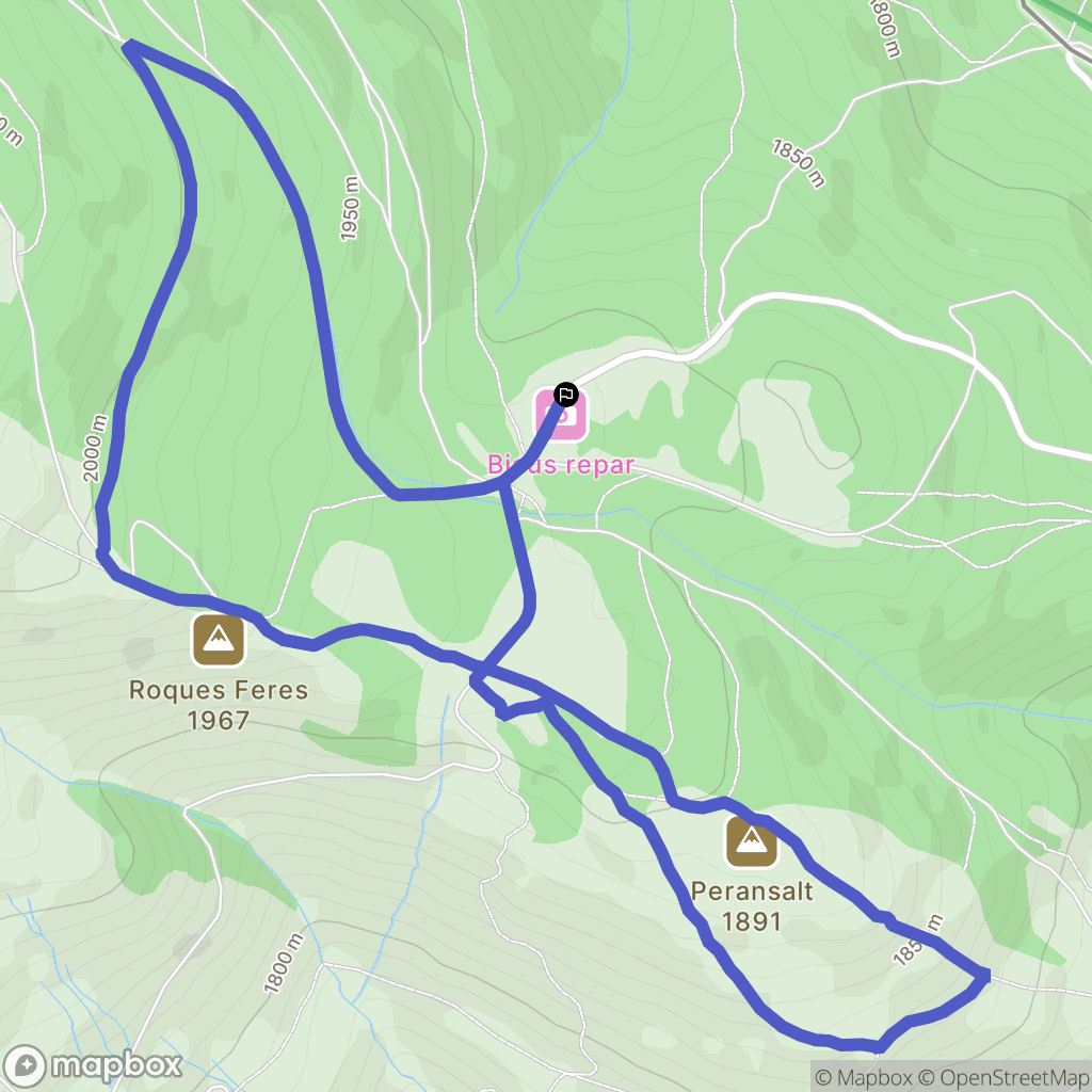 Guils de Cerdanya : carte du parcours de randonnée - Spain