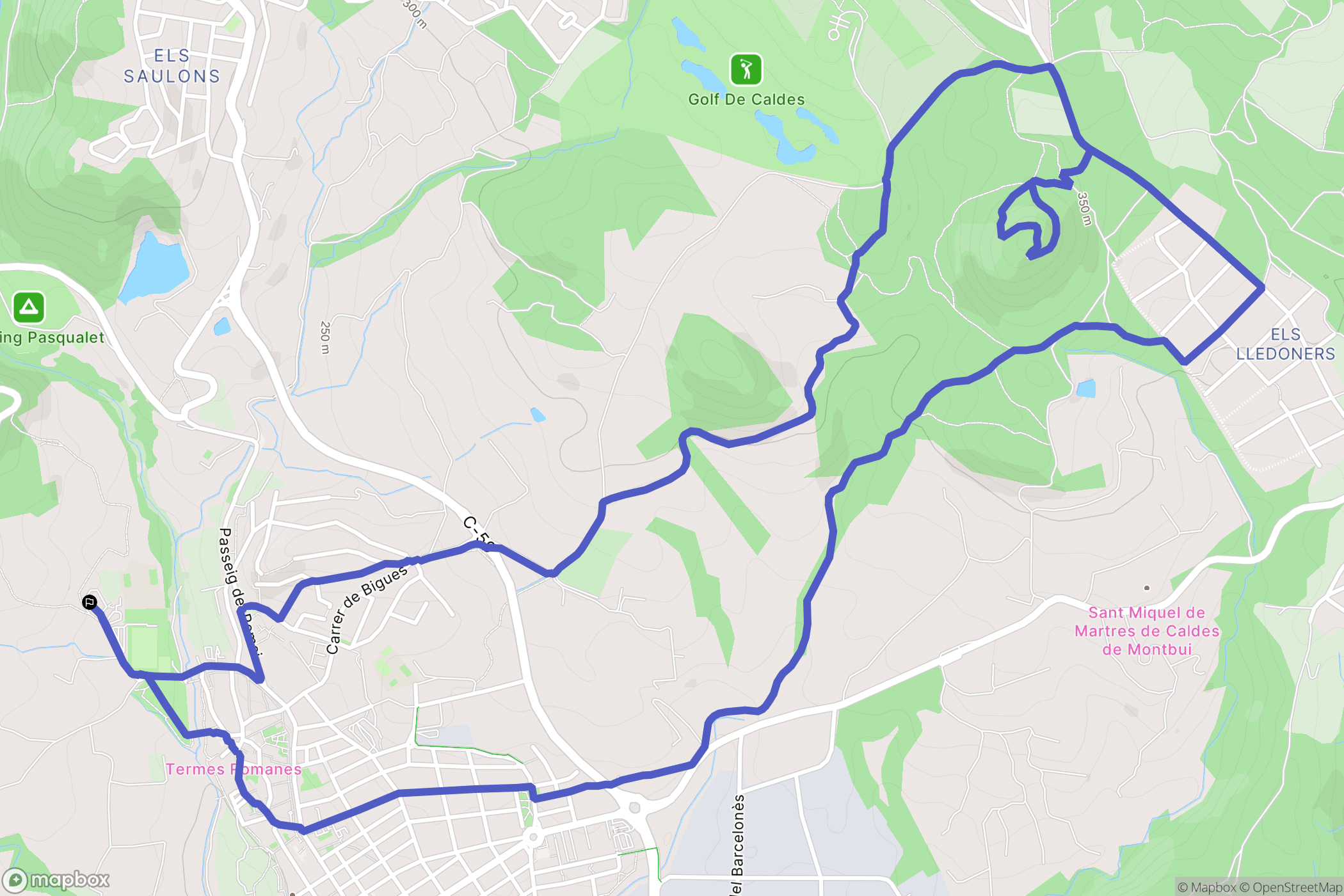  : carte du parcours de randonnée - Spain