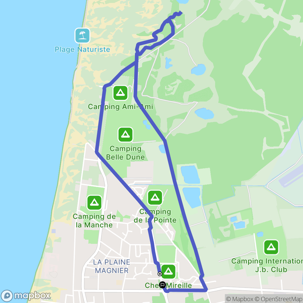 Berck : carte du parcours de randonnée - France