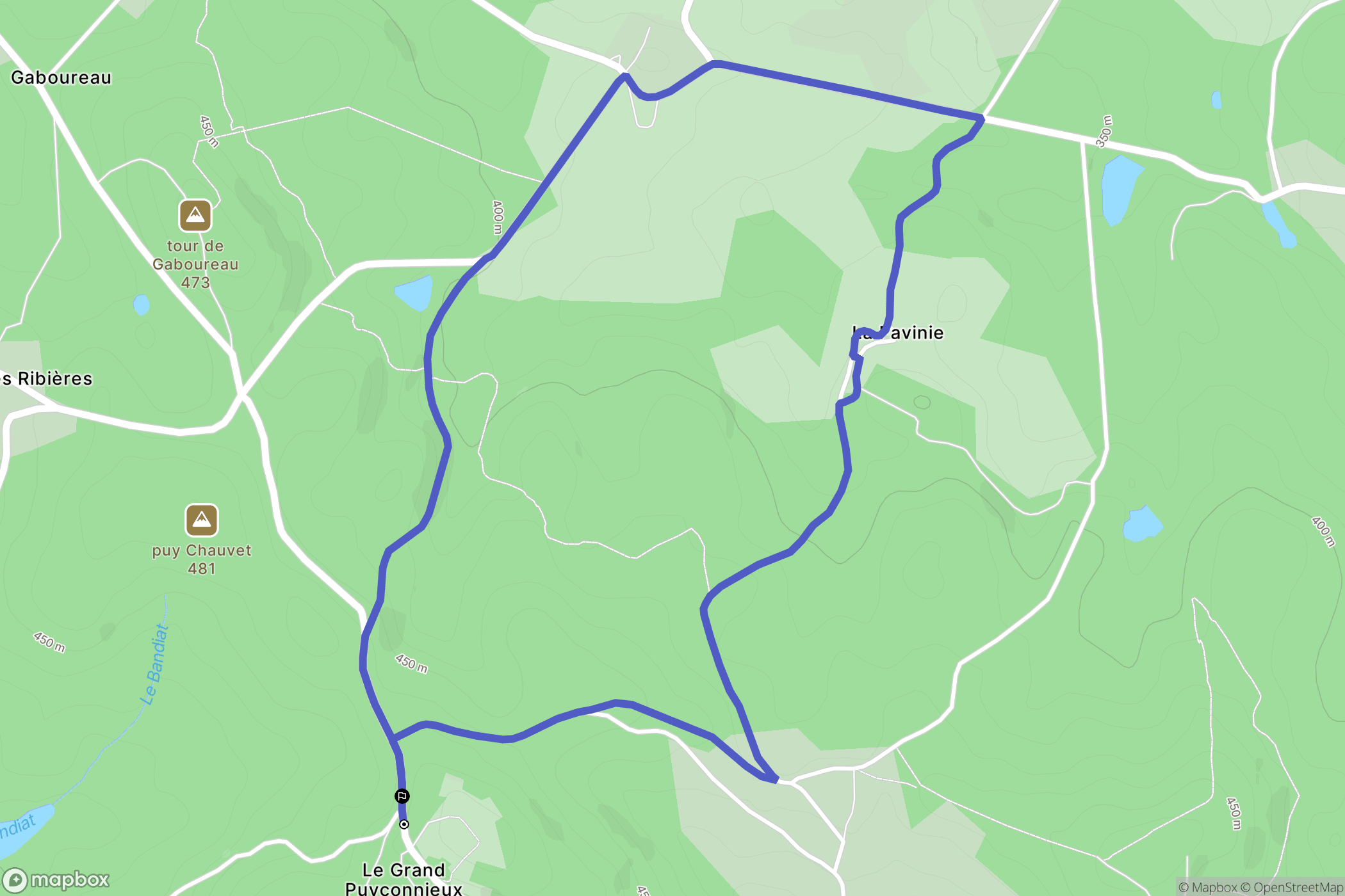 Dournazac : carte du parcours de randonnée - France
