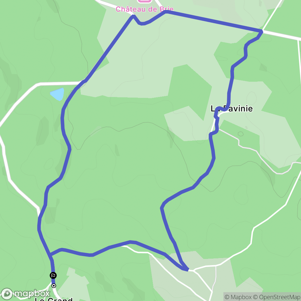 Dournazac : carte du parcours de randonnée - France