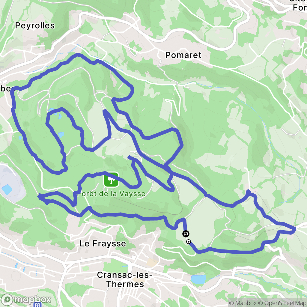 Cransac : carte du parcours de randonnée - France