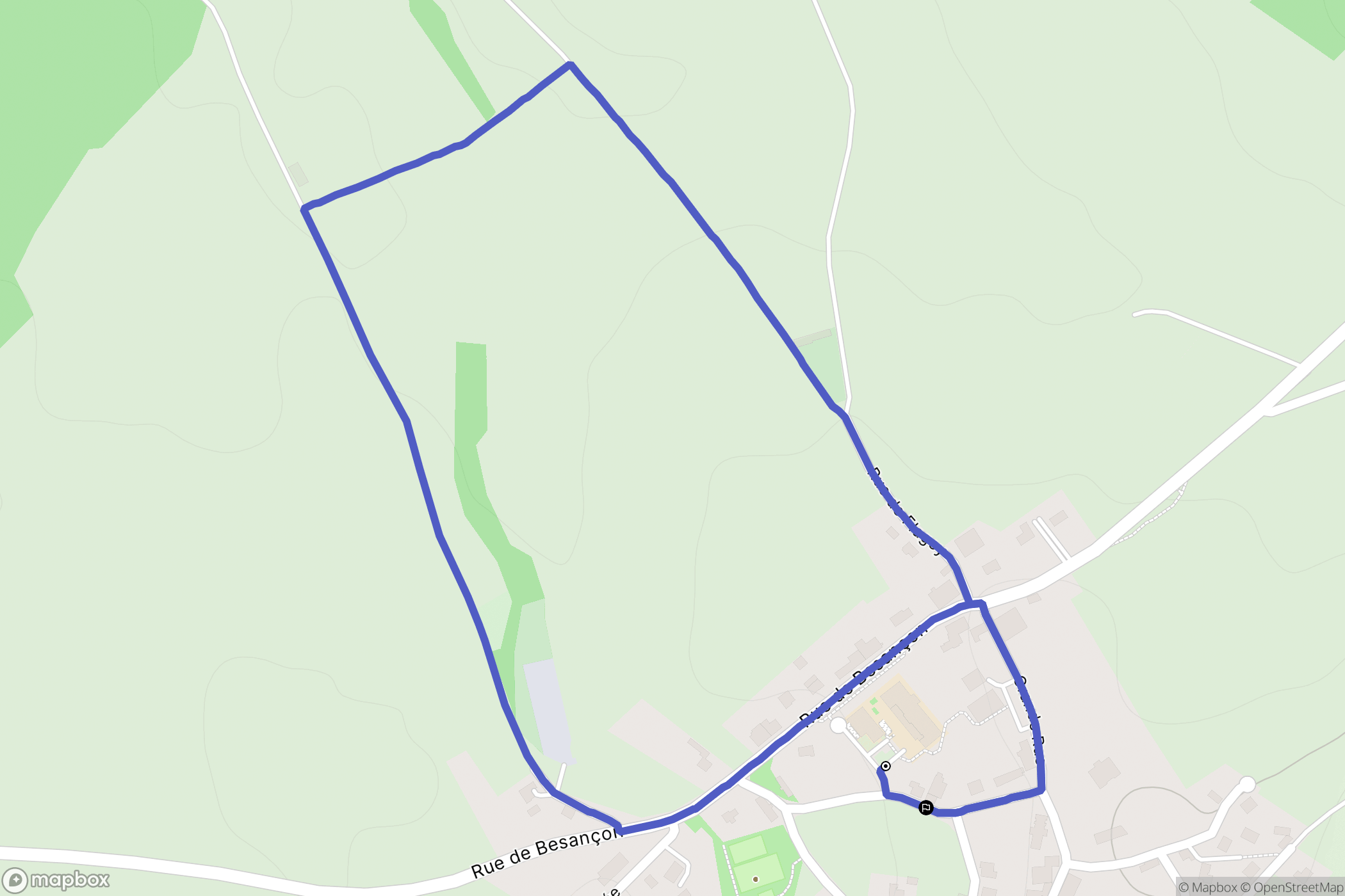La Tour-de-Sçay : carte du parcours de randonnée - France