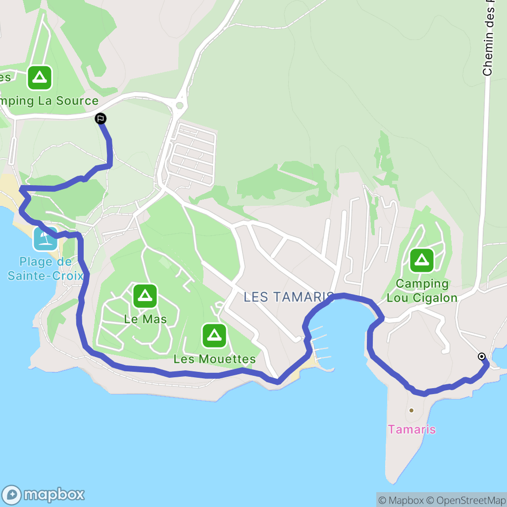 Martigues : carte du parcours de randonnée - France