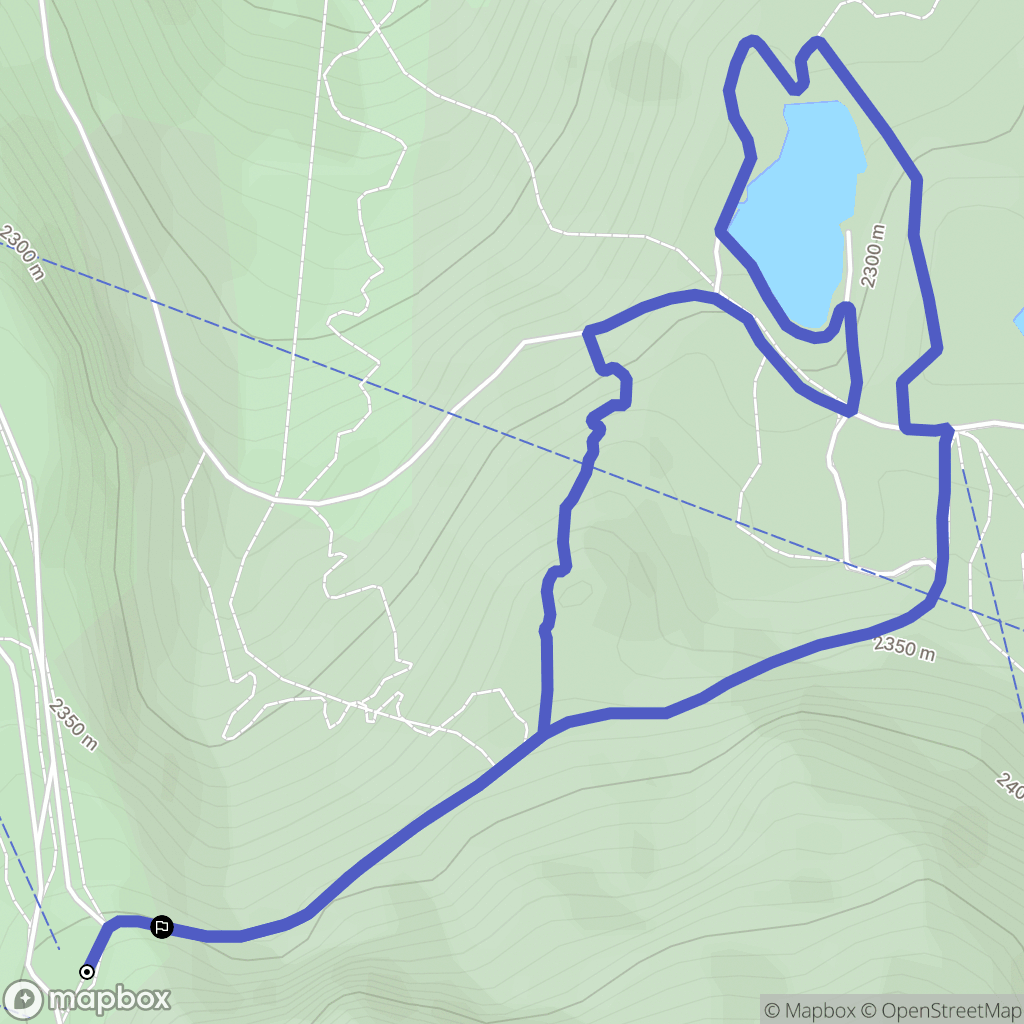 Les Deux Alpes : carte du parcours de randonnée - France