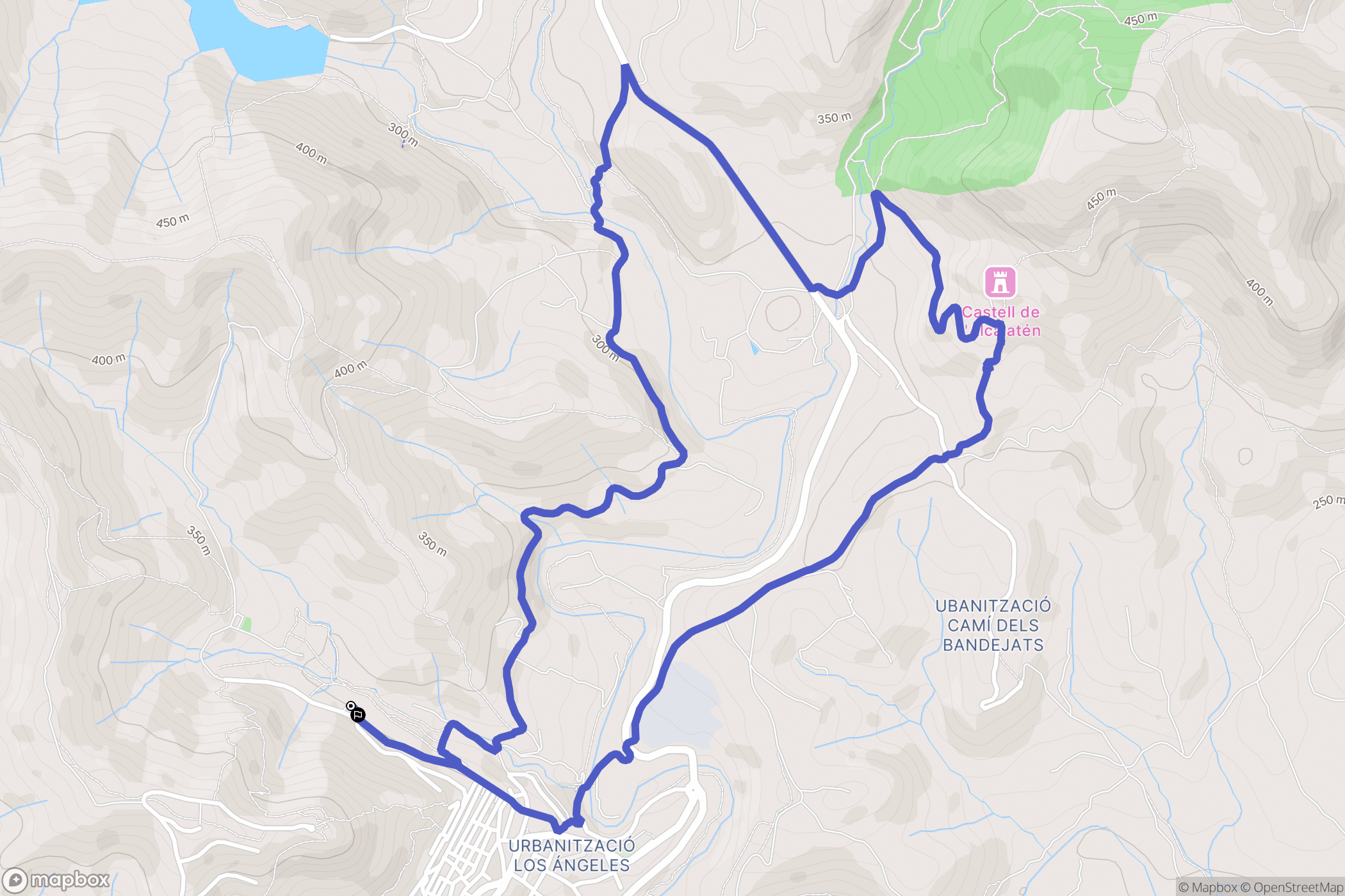 L'Alcora : carte du parcours de randonnée - Spain