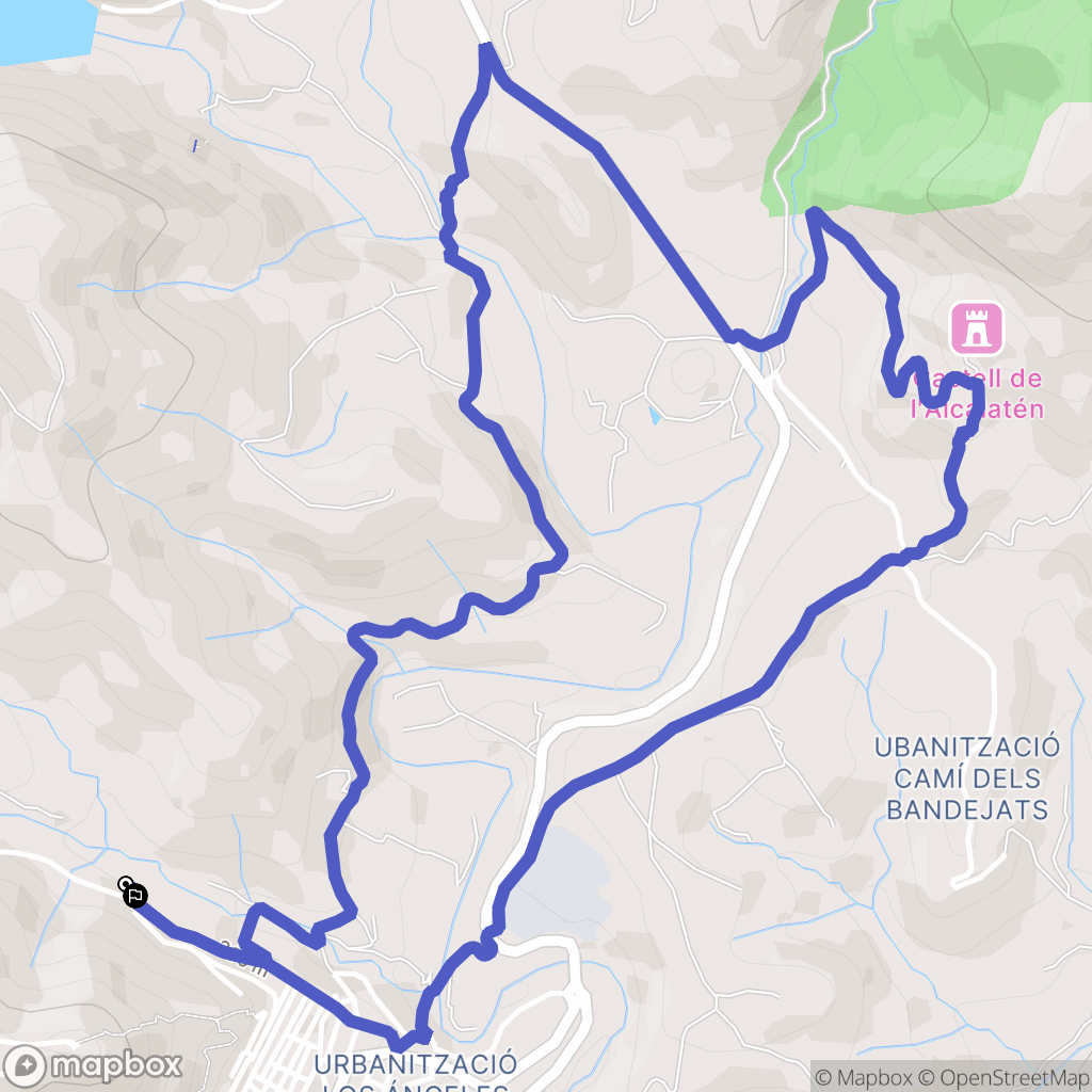 L'Alcora : carte du parcours de randonnée - Spain