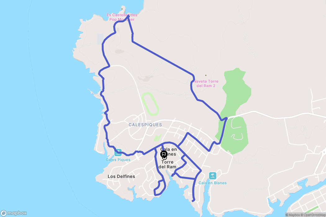 Torre del Ram : carte du parcours de randonnée - Spain