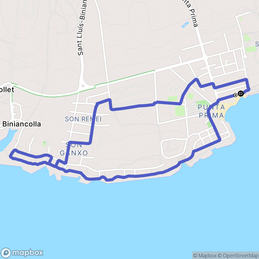 Punta Prima : carte du parcours de randonnée - Spain