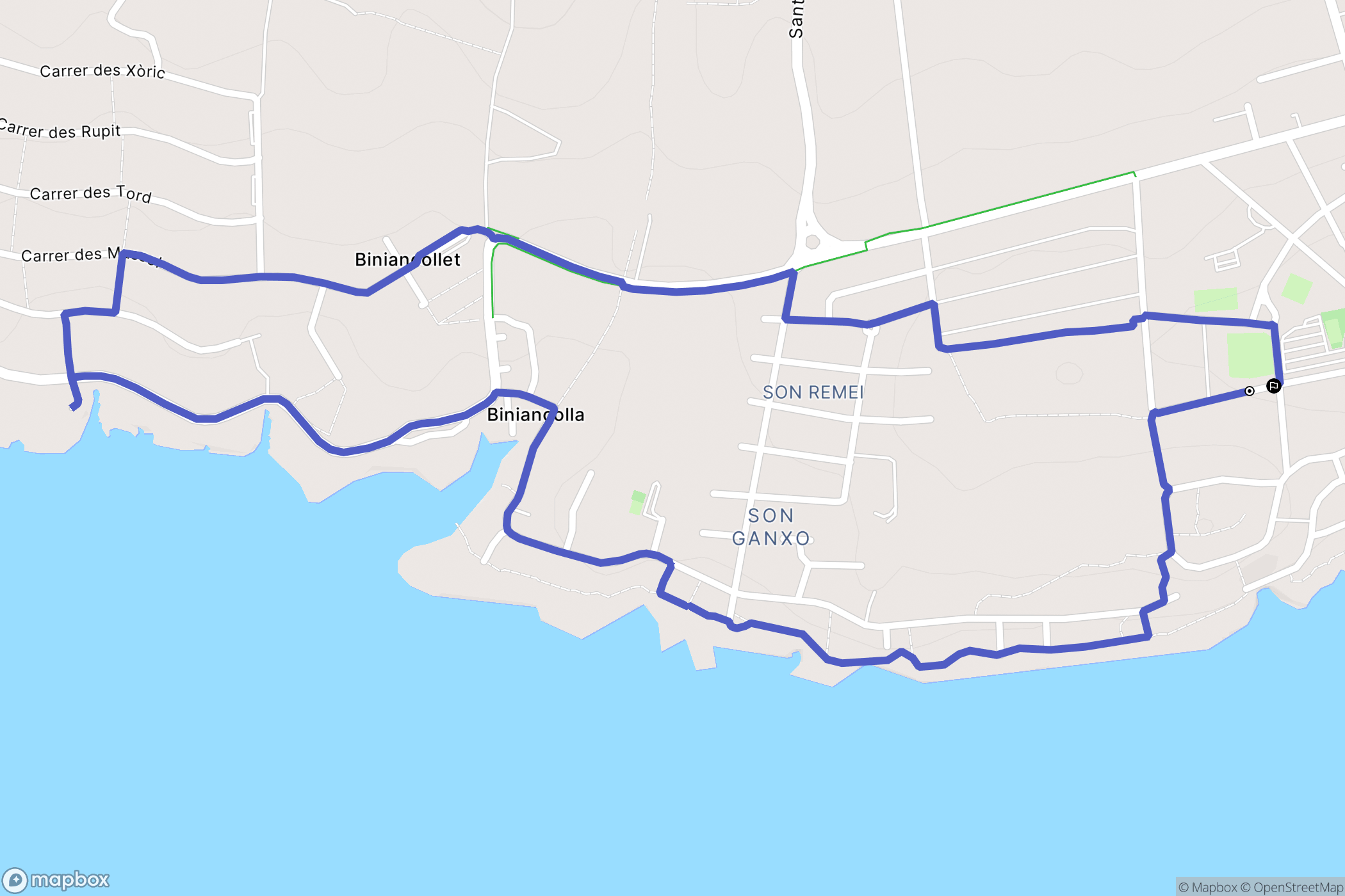 Punta Prima : carte du parcours de randonnée - Spain